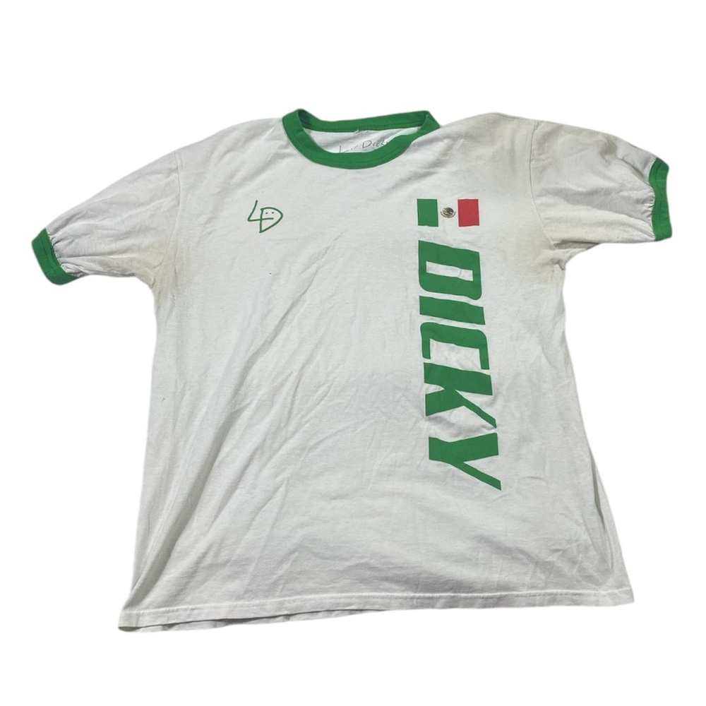 Lil Dicky White and Green T-Shirt Rap Tee Tour Concert